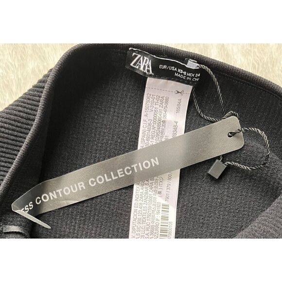 NWT Zara Black Limitless Contour Collection Seamless Jewel Butterfly Halter Top - Picture 14 of 16